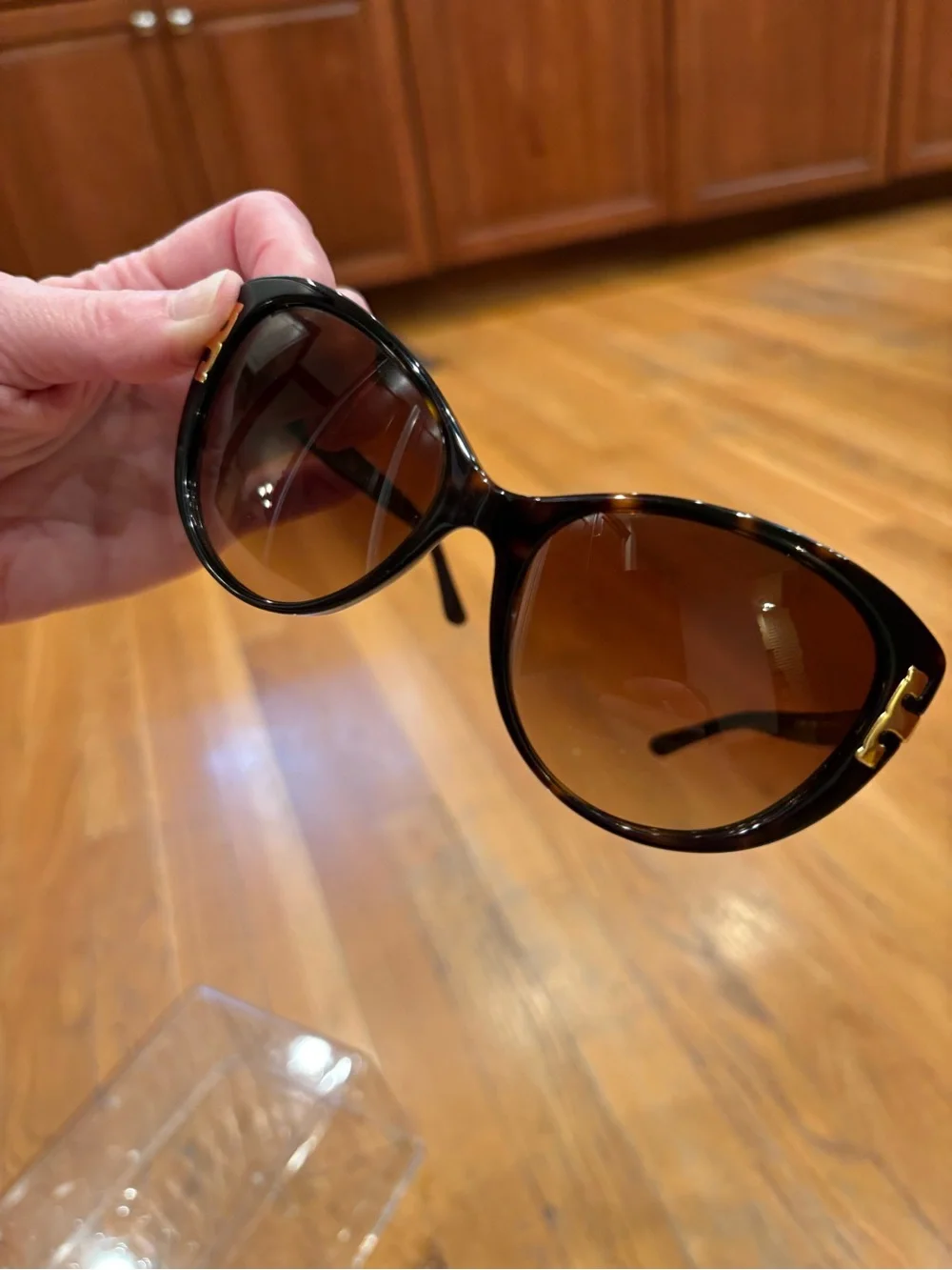 Tory Burch Tortoiseshell Sunglasses with Brown Gradient Lenses